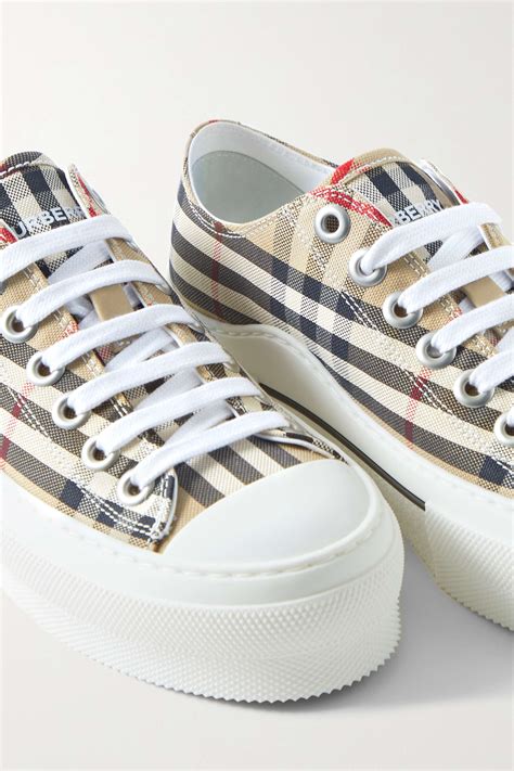 cheap burberry womens sneakers|burberry checked canvas sneakers.